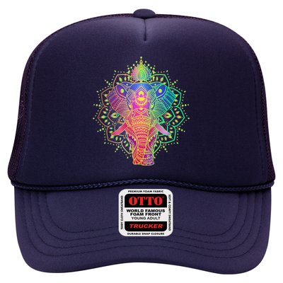 Neon Color Yoga Elephant Trucker Hat