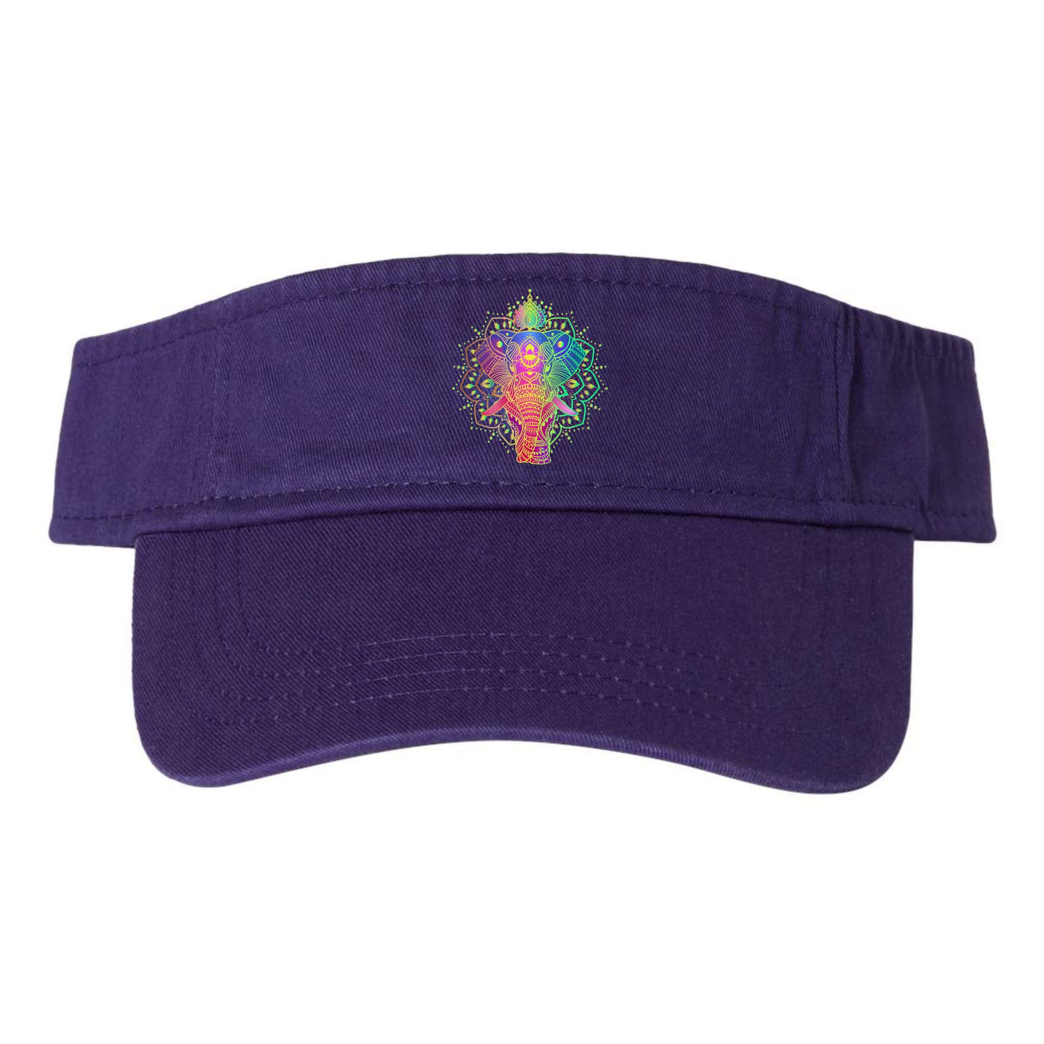 Neon Color Yoga Elephant Visor
