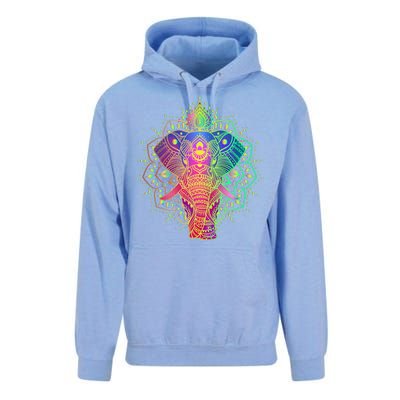 Neon Color Yoga Elephant Unisex Surf Hoodie