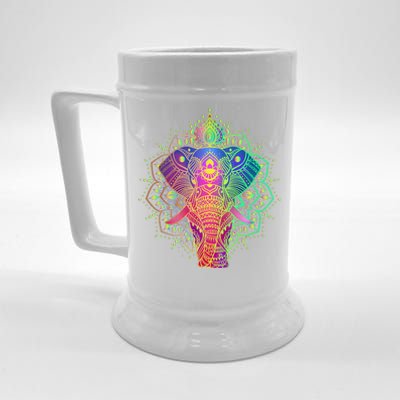 Neon Color Yoga Elephant Beer Stein