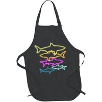 Neon Colorful Sharks  Apron