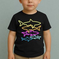 Neon Colorful Sharks  Toddler T-Shirt