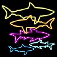 Neon Colorful Sharks  Kids T-Shirt