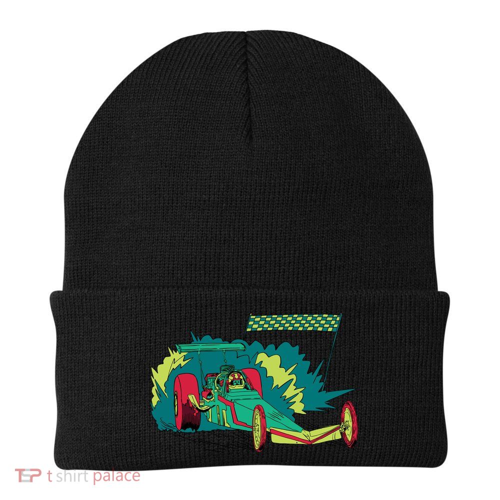 Neon Drag Racing Car Beanie