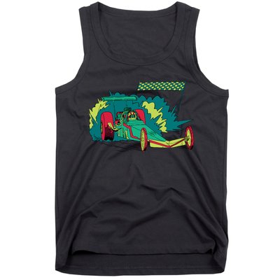 Neon Drag Racing Car Tank Top