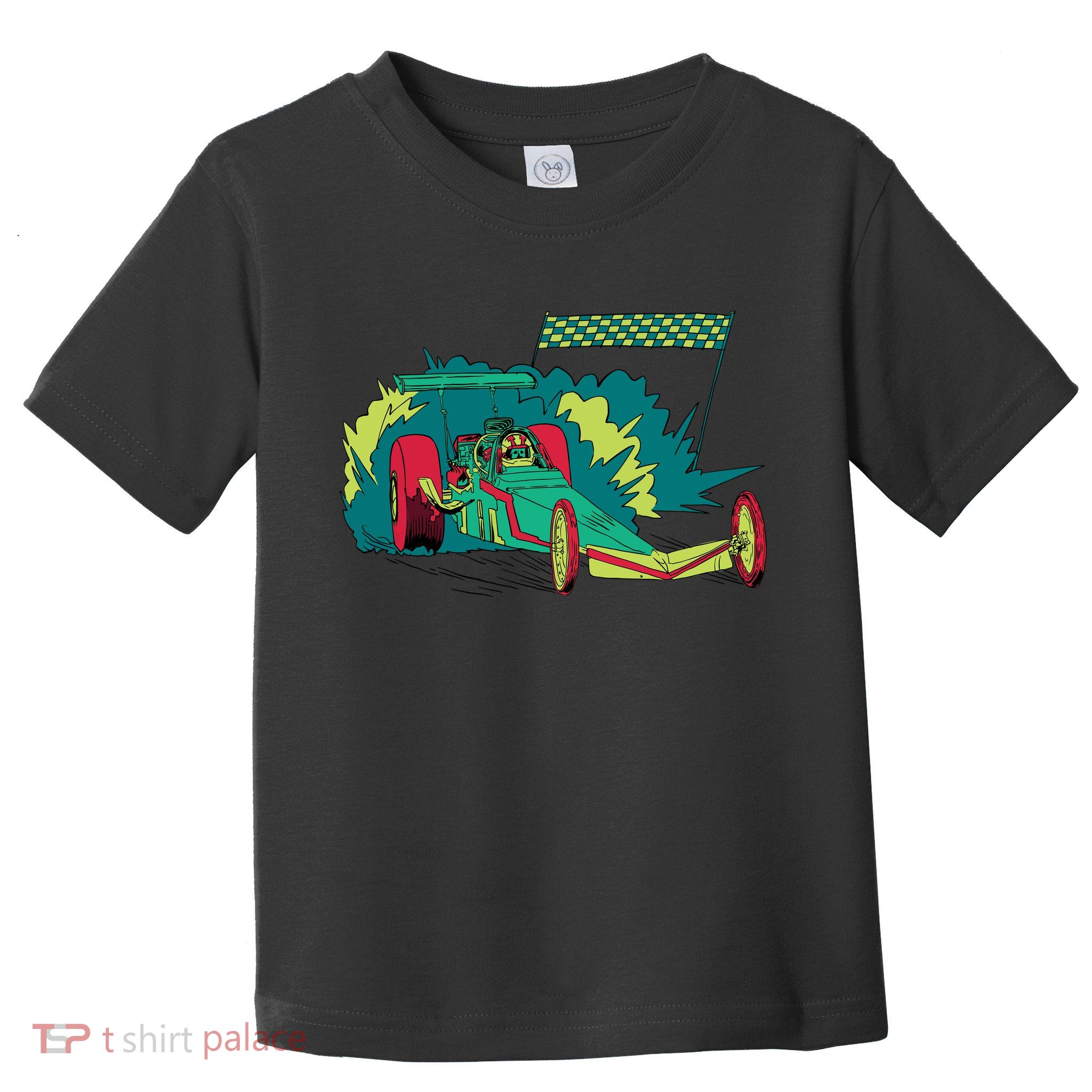 Neon Drag Racing Car Toddler T-Shirt