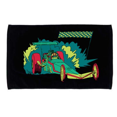 Neon Drag Racing Car Microfiber Hand Towel