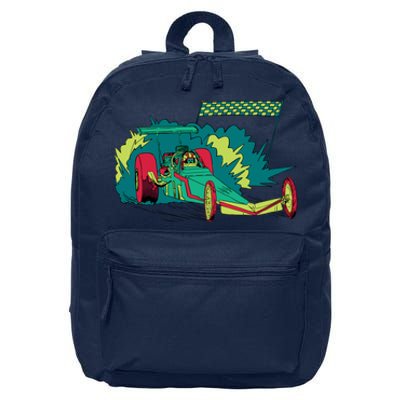 Neon Drag Racing Car 16 in Basic Backpack