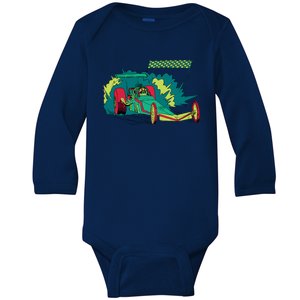 Neon Drag Racing Car Baby Long Sleeve Bodysuit