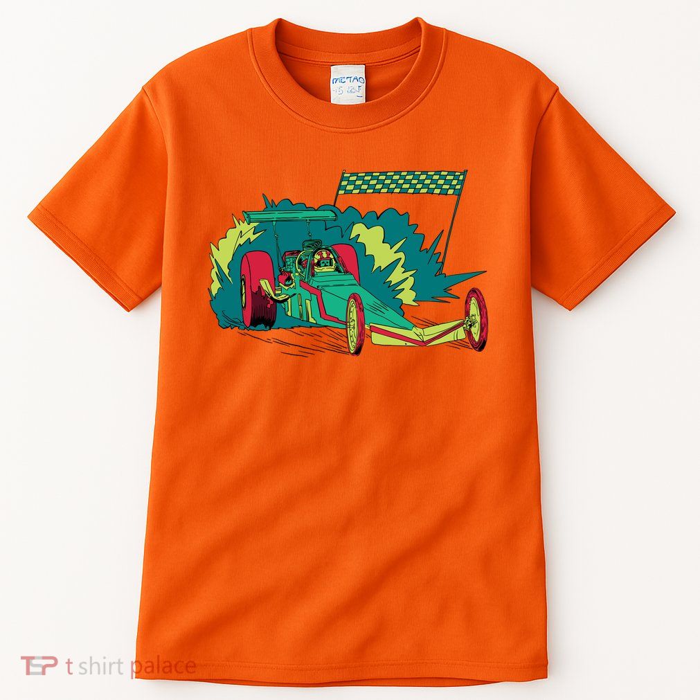Neon Drag Racing Car Tall T-Shirt