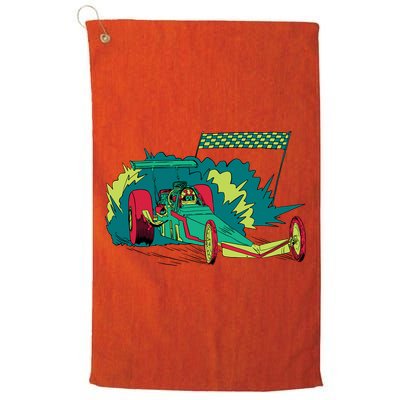 Neon Drag Racing Car Golf Towel