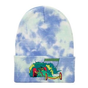 Neon Drag Racing Car Tie Dye 12in Knit Beanie