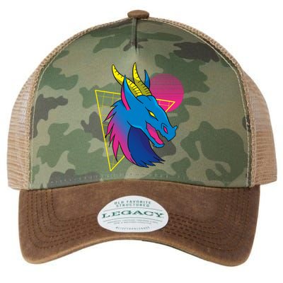 Neon Dragon Face Legacy Tie Dye Trucker Hat