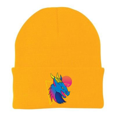 Neon Dragon Face Knit Cap Winter Beanie