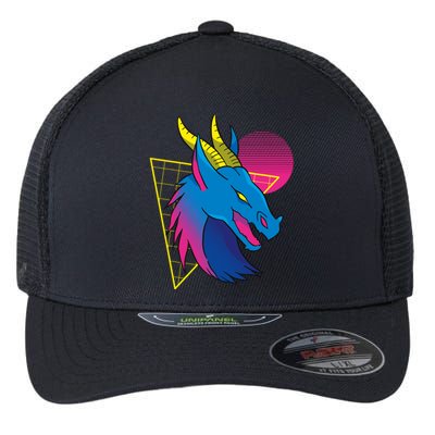 Neon Dragon Face Flexfit Unipanel Trucker Cap