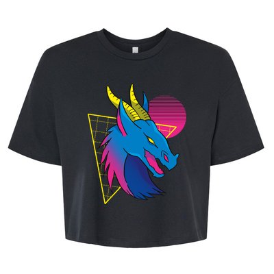 Neon Dragon Face Bella+Canvas Jersey Crop Tee