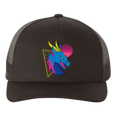 Neon Dragon Face Yupoong Adult 5-Panel Trucker Hat