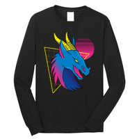 Neon Dragon Face Long Sleeve Shirt