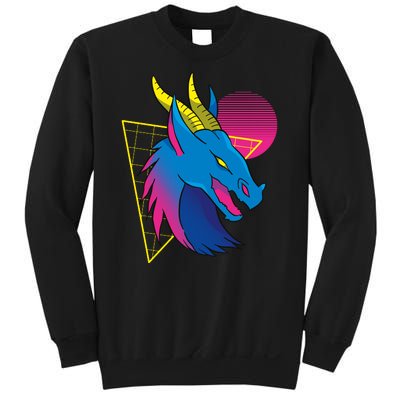 Neon Dragon Face Sweatshirt