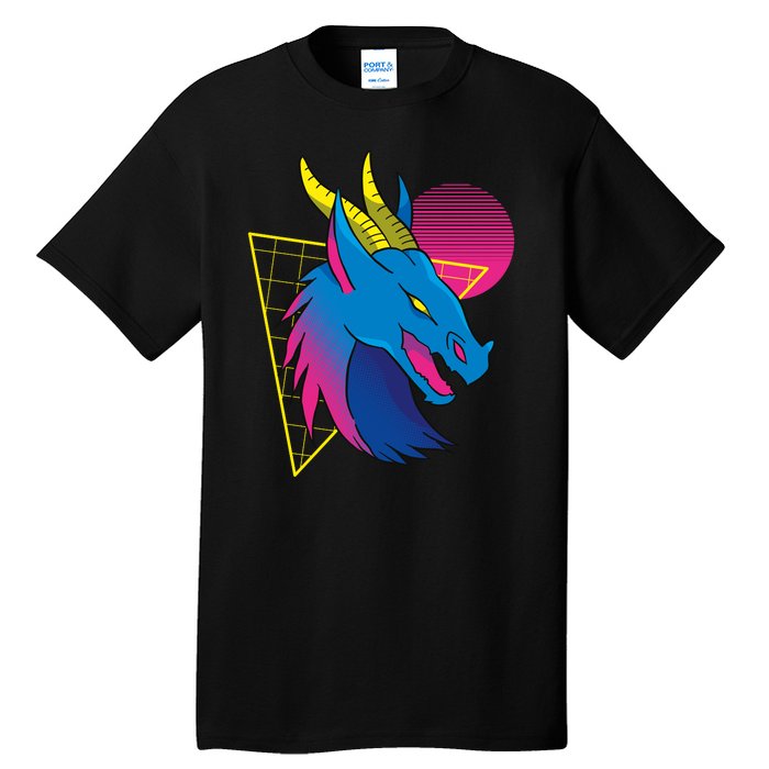 Neon Dragon Face Tall T-Shirt