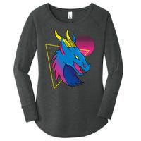 Neon Dragon Face Women's Perfect Tri Tunic Long Sleeve Shirt