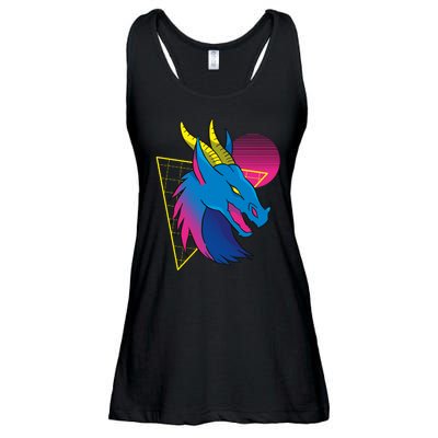 Neon Dragon Face Ladies Essential Flowy Tank