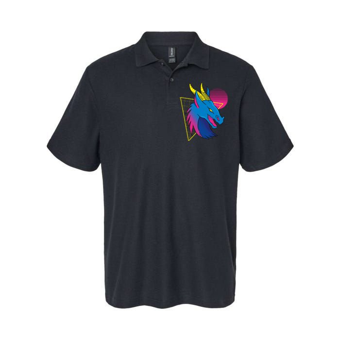 Neon Dragon Face Softstyle Adult Sport Polo