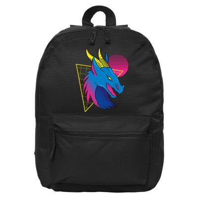 Neon Dragon Face 16 in Basic Backpack