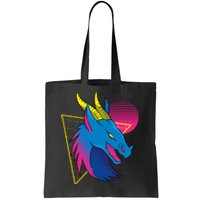 Neon Dragon Face Tote Bag