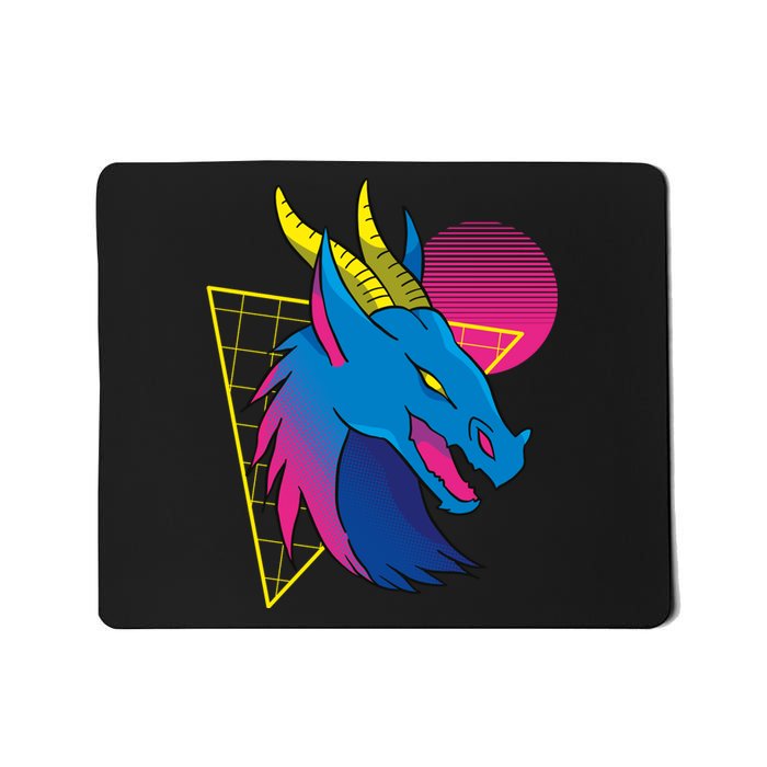 Neon Dragon Face Mousepad