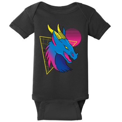 Neon Dragon Face Baby Bodysuit