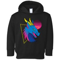 Neon Dragon Face Toddler Hoodie