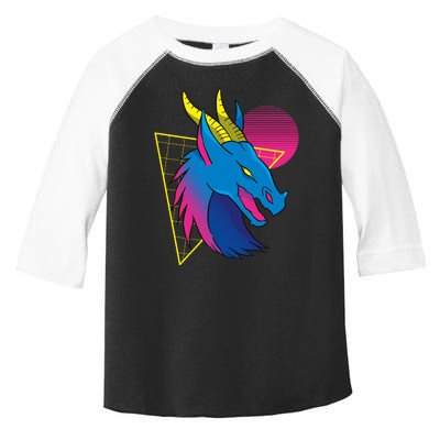 Neon Dragon Face Toddler Fine Jersey T-Shirt