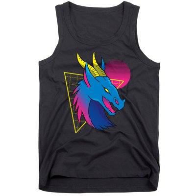 Neon Dragon Face Tank Top