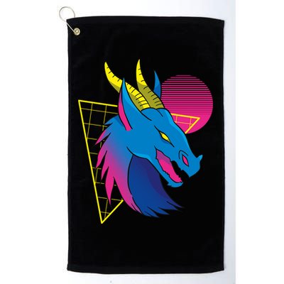 Neon Dragon Face Platinum Collection Golf Towel