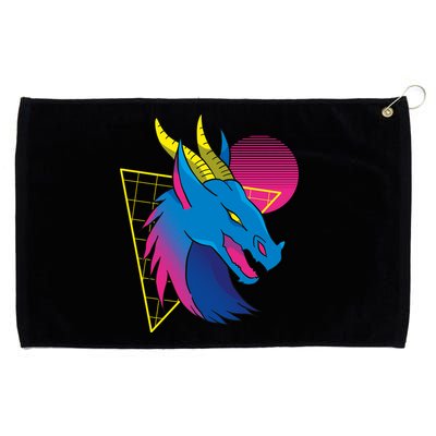 Neon Dragon Face Grommeted Golf Towel