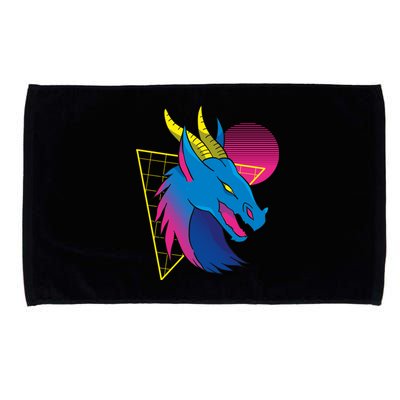 Neon Dragon Face Microfiber Hand Towel