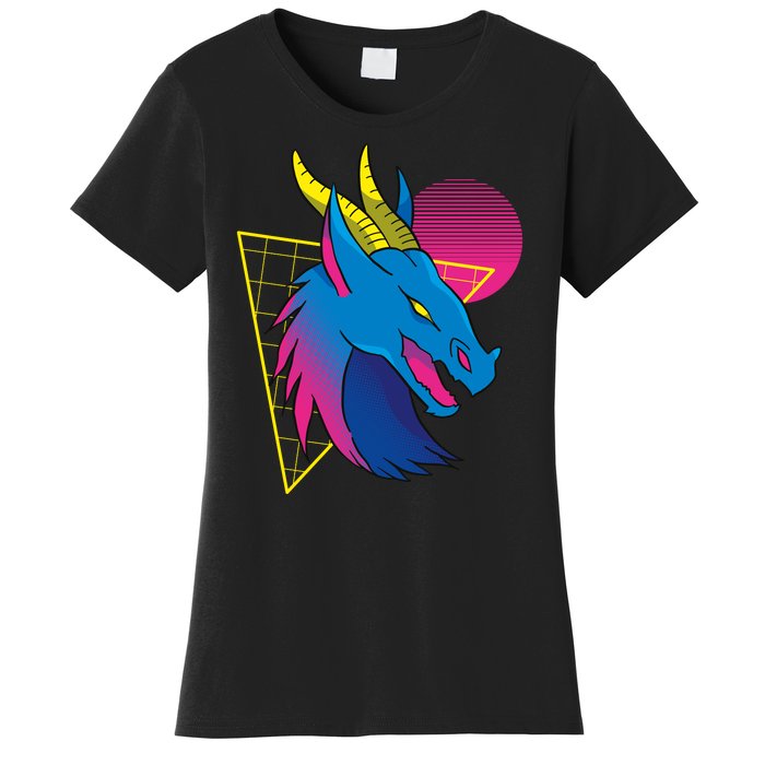 Neon Dragon Face Women's T-Shirt