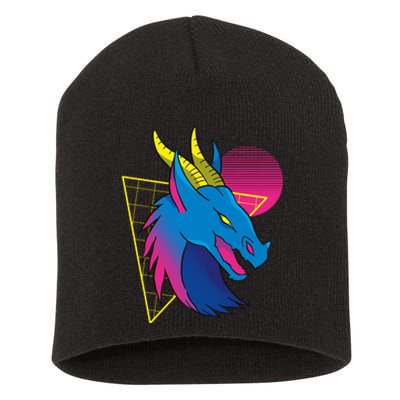 Neon Dragon Face Short Acrylic Beanie