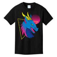 Neon Dragon Face Kids T-Shirt