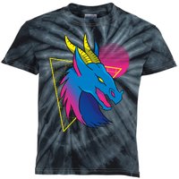 Neon Dragon Face Kids Tie-Dye T-Shirt