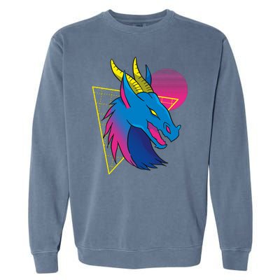 Neon Dragon Face Garment-Dyed Sweatshirt