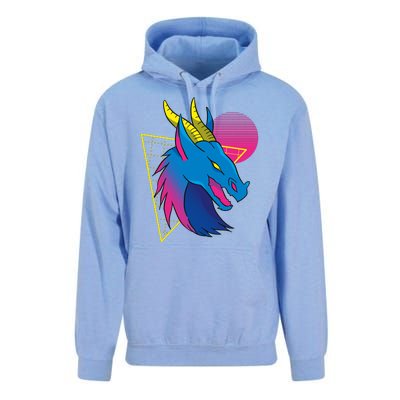 Neon Dragon Face Unisex Surf Hoodie