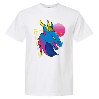 Neon Dragon Face Garment-Dyed Heavyweight T-Shirt