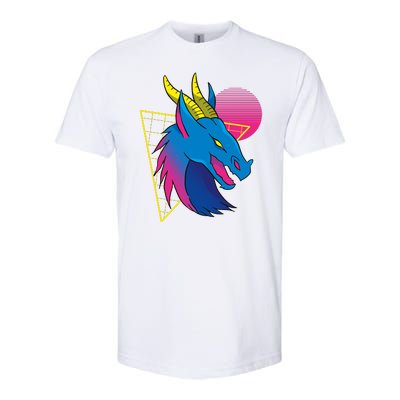 Neon Dragon Face Softstyle CVC T-Shirt