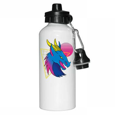 Neon Dragon Face Aluminum Water Bottle