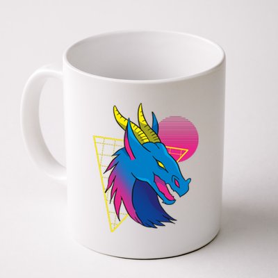 Neon Dragon Face Coffee Mug