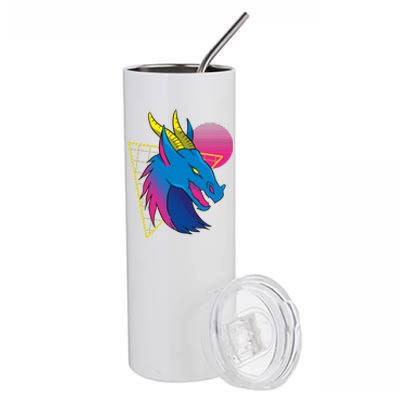 Neon Dragon Face Stainless Steel Tumbler