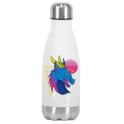 Neon Dragon Face Stainless Steel Insulated Water Bottle