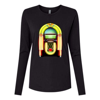 Neon Juke Box Womens Cotton Relaxed Long Sleeve T-Shirt